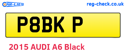 P8BKP are the vehicle registration plates.
