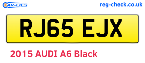 RJ65EJX are the vehicle registration plates.