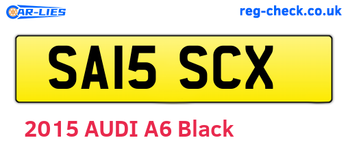 SA15SCX are the vehicle registration plates.