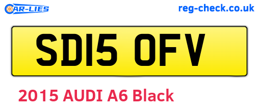 SD15OFV are the vehicle registration plates.