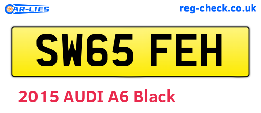 SW65FEH are the vehicle registration plates.