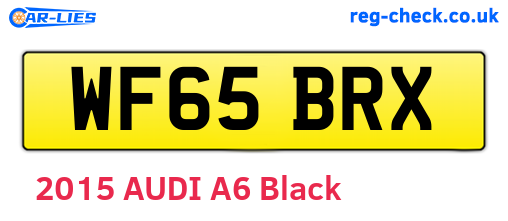 WF65BRX are the vehicle registration plates.