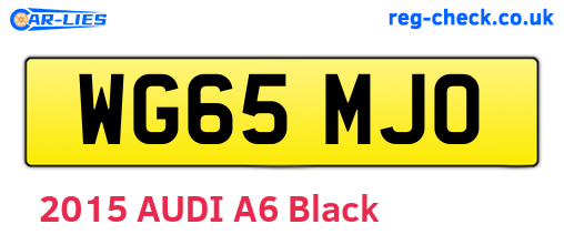 WG65MJO are the vehicle registration plates.
