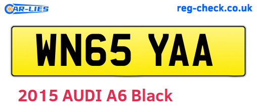 WN65YAA are the vehicle registration plates.