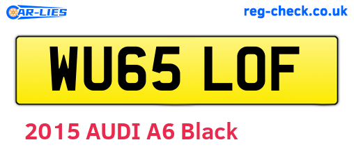 WU65LOF are the vehicle registration plates.