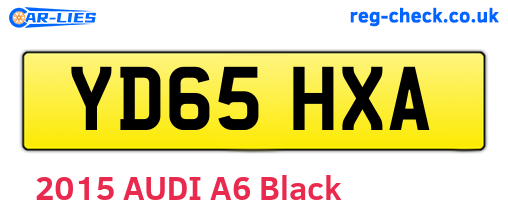 YD65HXA are the vehicle registration plates.