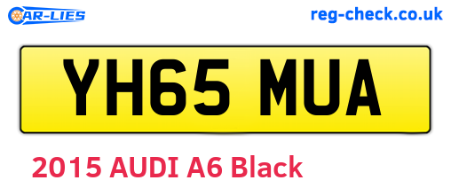 YH65MUA are the vehicle registration plates.