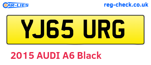 YJ65URG are the vehicle registration plates.