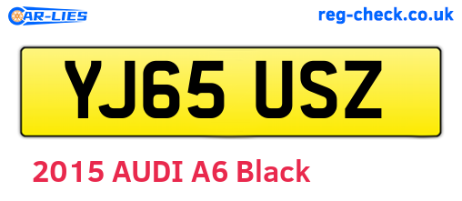 YJ65USZ are the vehicle registration plates.