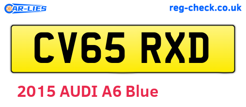 CV65RXD are the vehicle registration plates.