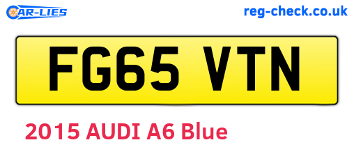 FG65VTN are the vehicle registration plates.