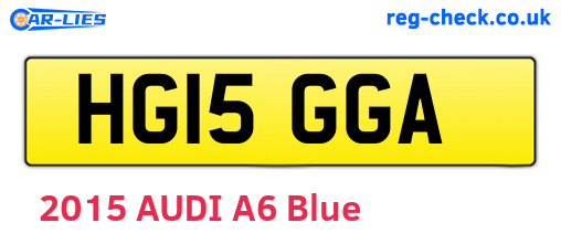 HG15GGA are the vehicle registration plates.