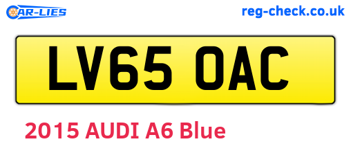 LV65OAC are the vehicle registration plates.