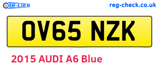 OV65NZK are the vehicle registration plates.