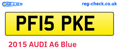 PF15PKE are the vehicle registration plates.