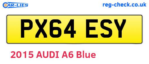 PX64ESY are the vehicle registration plates.