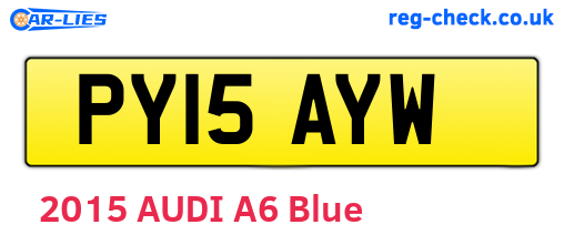 PY15AYW are the vehicle registration plates.