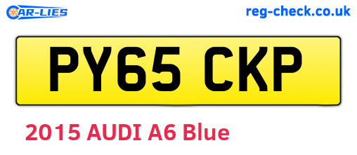 PY65CKP are the vehicle registration plates.