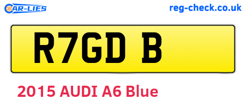 R7GDB are the vehicle registration plates.