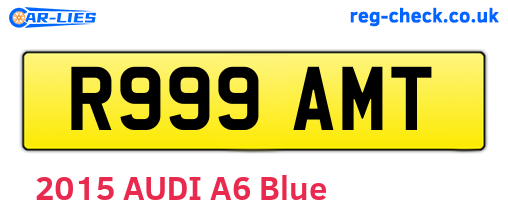 R999AMT are the vehicle registration plates.