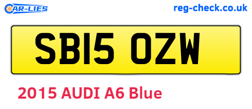 SB15OZW are the vehicle registration plates.