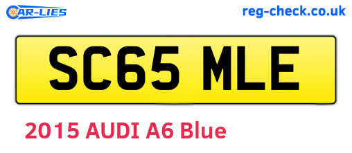 SC65MLE are the vehicle registration plates.