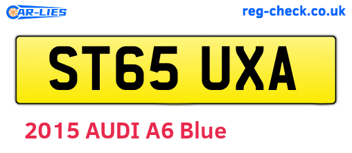ST65UXA are the vehicle registration plates.
