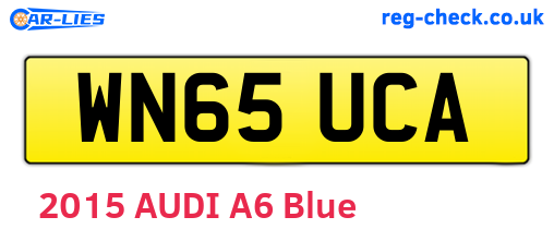 WN65UCA are the vehicle registration plates.