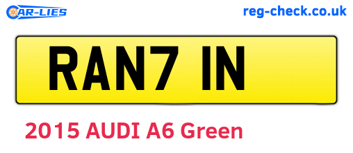 RAN71N are the vehicle registration plates.