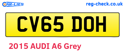 CV65DOH are the vehicle registration plates.