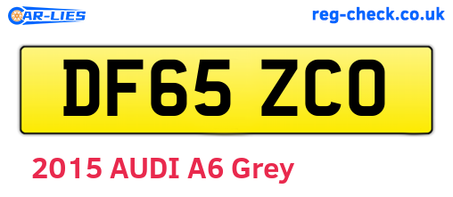 DF65ZCO are the vehicle registration plates.