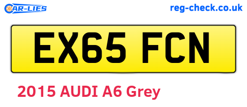 EX65FCN are the vehicle registration plates.