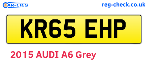 KR65EHP are the vehicle registration plates.