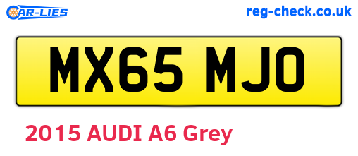 MX65MJO are the vehicle registration plates.