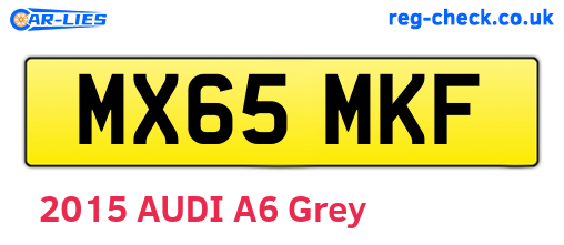 MX65MKF are the vehicle registration plates.