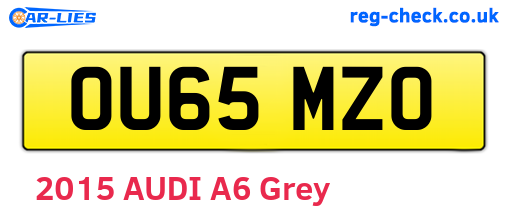 OU65MZO are the vehicle registration plates.