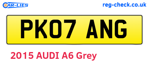 PK07ANG are the vehicle registration plates.