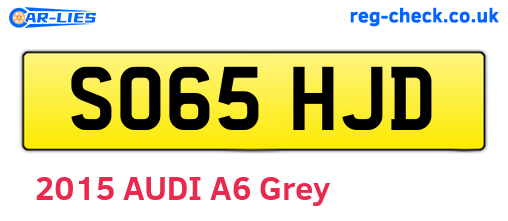 SO65HJD are the vehicle registration plates.