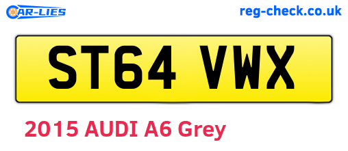 ST64VWX are the vehicle registration plates.