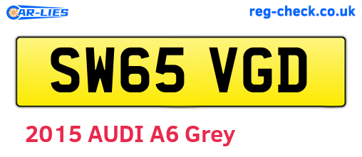 SW65VGD are the vehicle registration plates.