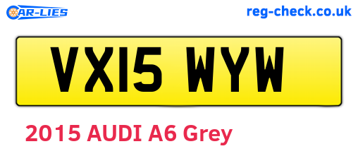 VX15WYW are the vehicle registration plates.