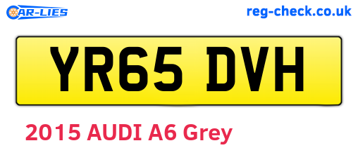 YR65DVH are the vehicle registration plates.