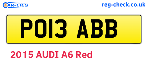 PO13ABB are the vehicle registration plates.