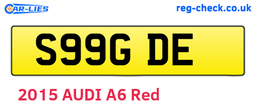 S99GDE are the vehicle registration plates.