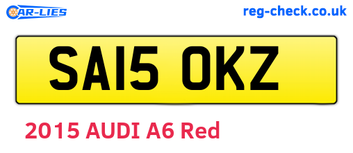 SA15OKZ are the vehicle registration plates.