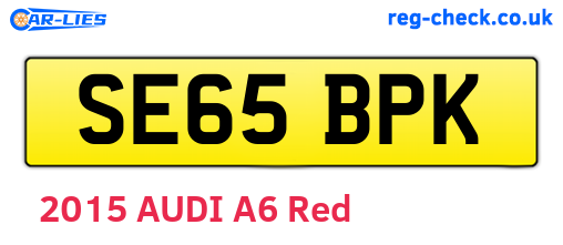 SE65BPK are the vehicle registration plates.