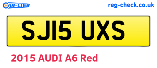 SJ15UXS are the vehicle registration plates.