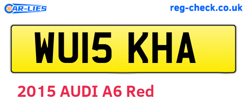 WU15KHA are the vehicle registration plates.