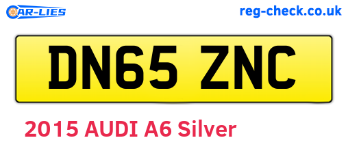 DN65ZNC are the vehicle registration plates.