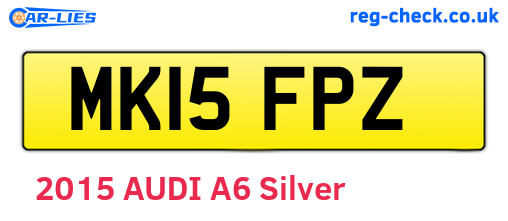 MK15FPZ are the vehicle registration plates.